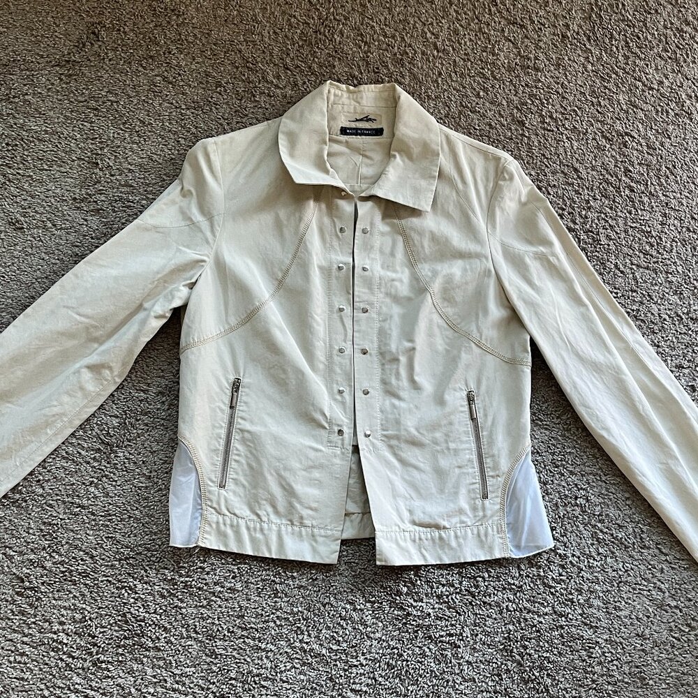 Unknown French Brand Creme Button Down Light Jacket